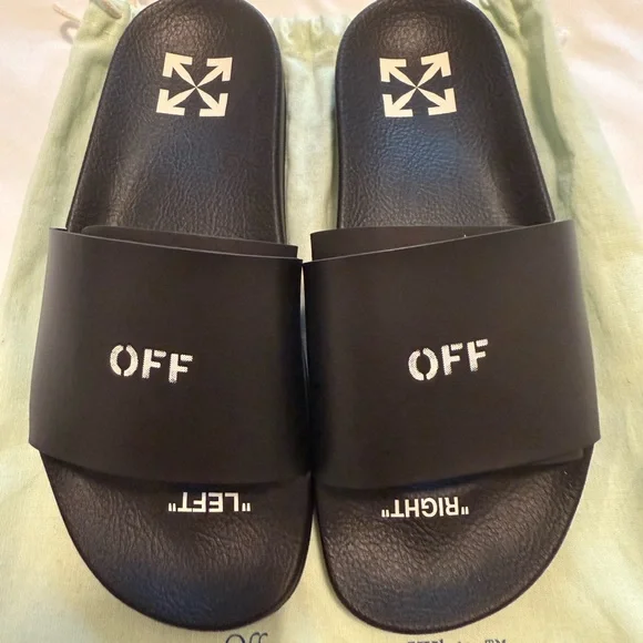 Off white Slides Black Size 40 - Picture 2 of 5